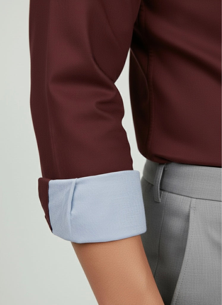 Men's Wine Button-Down Shirt