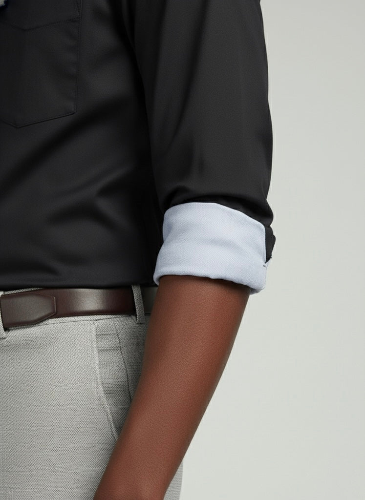 Men's Black Button-Down Shirt