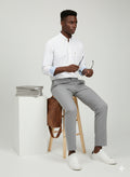 Men's White Button-Down Shirt