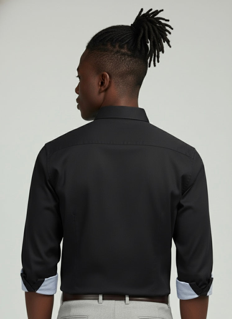 Men's Black Button-Down Shirt